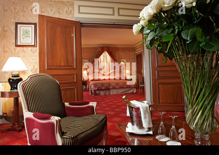 SUITE, HOTEL-RESTAURANT "LE ROYAL", DEAUVILLE, CALVADOS (14), NORMANDIE, FRANKREICH Stockfoto