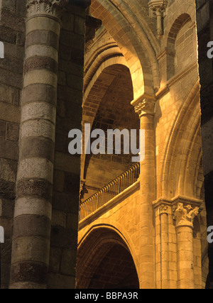 Hauptstädte von der Basilika Saint-Julien. Brioude. Haute-Loire. Auvergne Stockfoto