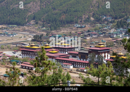 Königlichen Palast von König von Bhutan Gebäude Tashi Chho Dzong Thimphu 91088 Bhutan-Thimphu Stockfoto