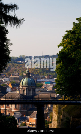 Blick von der Zitadelle von Namur über die Maas-Wallonien-Belgien Stockfoto