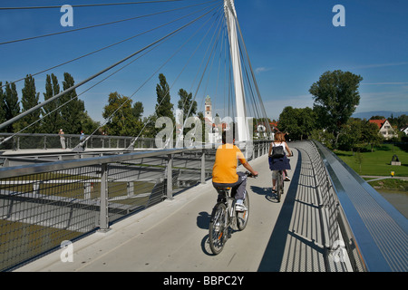 MIMRAM BRÜCKE, DEUX RIVES GARTEN, STRAßBURG, BAS-RHIN (67), ALSACE, FRANKREICH, EUROPA Stockfoto