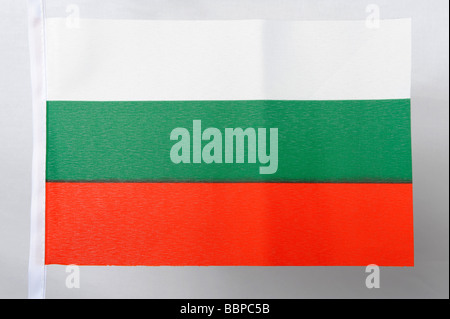 Bulgarische nationale Flagge Stockfoto