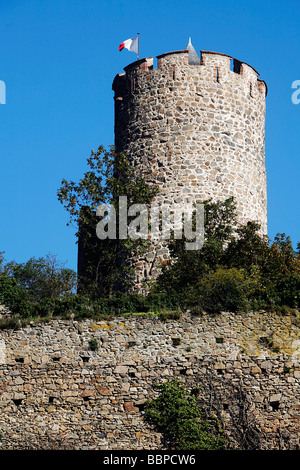 KAISERLICHE SCHLOSS, KAYSERSBERG, DER ELSÄSSISCHEN WEINSTRAßE, HAUT-RHIN (68), ELSASS, FRANKREICH Stockfoto
