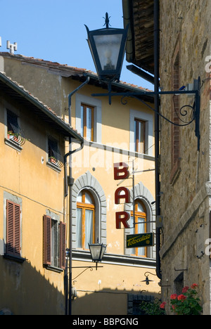 Bar anmelden Castelina in Chianti, Toskana Italien Stockfoto