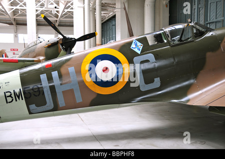 Spitfire auf dem Display an das Imperial War Museum, Duxford, Großbritannien Stockfoto