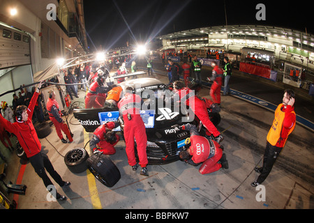 24-Stunden-Rennen auf der Nürburgring Rennstrecke, der Audi R8 Team Abt Sportsline Abt, Christian D - Kempten Hemroulle Jean-Francois Stockfoto