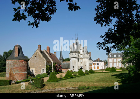 FRANZÖSISCHE GÄRTEN AM CHATEAU DE FRAZE, EURE-ET-LOIR (28), FRANKREICH Stockfoto