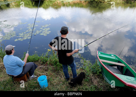 FISCHER, NOYERS-SUR-SEREIN, YONNE (89), BURGUND, FRANKREICH Stockfoto