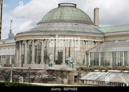 GEWÄCHSHÄUSER IM BOTANISCHEN GARTEN, KONZERTSAAL, GENANNT LE BOTANIQUE, BRÜSSEL, BELGIEN Stockfoto