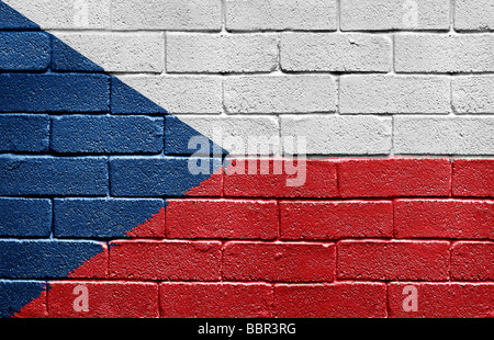 Flagge der Tschechischen Republik Stockfoto