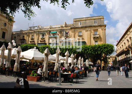 Malta. Platz der Republik und der Republik Street in Valletta. 2009. Stockfoto