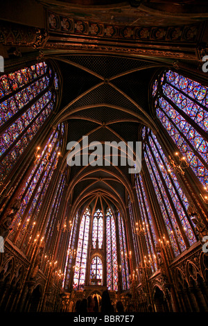 SAINTE-CHAPELLE AUF DER ILE DE LA CITÉ IN PARIS. OBERE KAPELLE, PARIS (75) Stockfoto
