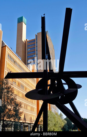 DAIMLER-CHRYSLER-GEBÄUDE VOM ARCHITEKTEN RENZO PIANO NAHE DEM POTSDAMER PLATZ, BERLIN, DEUTSCHLAND Stockfoto