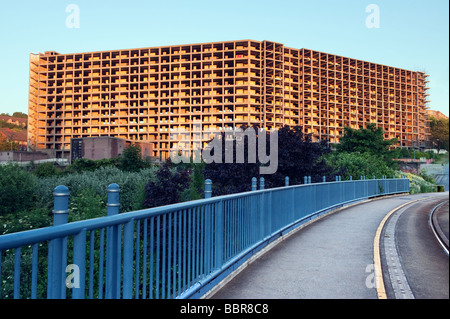 "Park Hill Wohnungen" in Sheffield unter Modernisierung Stockfoto