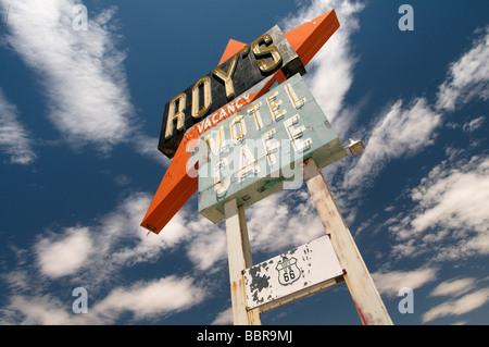 Roys Cafe und das Motel auf der historischen Route 66 in Amboy Kalifornien Stockfoto