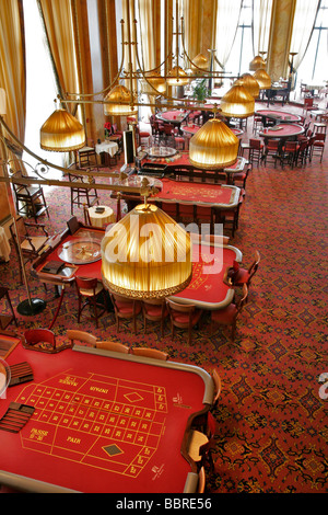 ROULETTE-TISCHEN, CASINO BARRIERE IN BIARRITZ, PYRENEES ATLANTIQUES (64), FRANKREICH, BASKENLAND, BASKISCHE KÜSTE Stockfoto