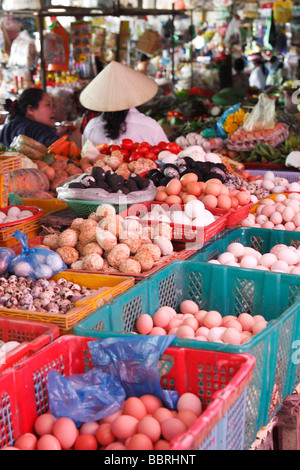 "Hoi an ' Marktstand Verkauf von Eiern, Vietnam Stockfoto