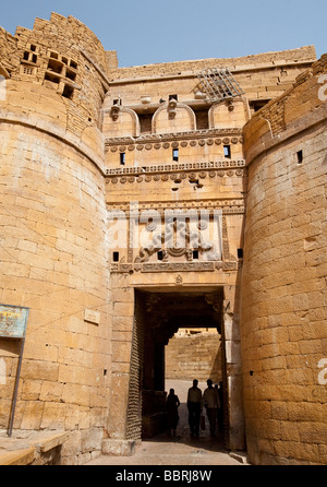 Traditionelle Gateway Jaisalmer Fort Rajasthan Indien Stockfoto