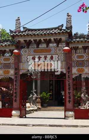 "Hoi an ' Tempel, Vietnam, Eingangstor zum"Hoi Quan Quang Dong""Kantonesische Assembly Hall" Stockfoto