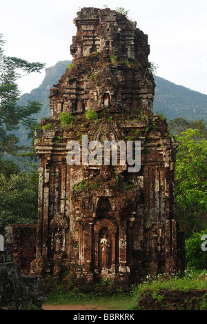 "Mein Sohn" Hindu-Tempelturm, Dschungel Ruinen, Vietnam Stockfoto