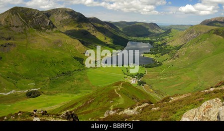 Buttermere aus Fleetwith Zander, englischen Lake District Stockfoto