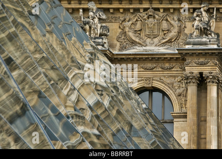 Frankreich Paris Musée de Louvre-Palais-Royal Bau Glaspyramide Stockfoto