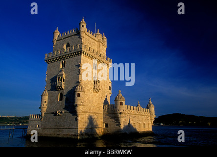 Belem Turm, den Fluss Tejo, Belem, Lissabon, Lissabon, Portugal, Europa Stockfoto