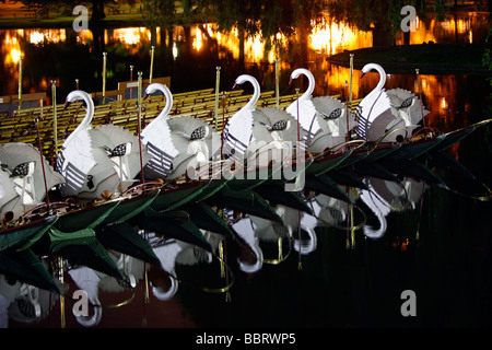 Swan Boote, Boston Public Garden Stockfoto