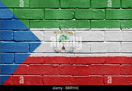 Flagge von Äquatorial-Guinea Stockfoto