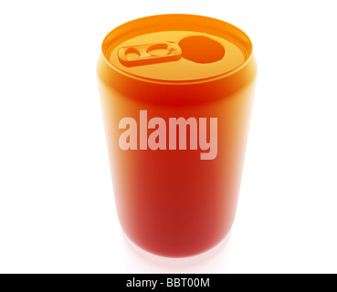 Generische Soda trinken können glänzende Metall Stil Illustration isoliert Stockfoto