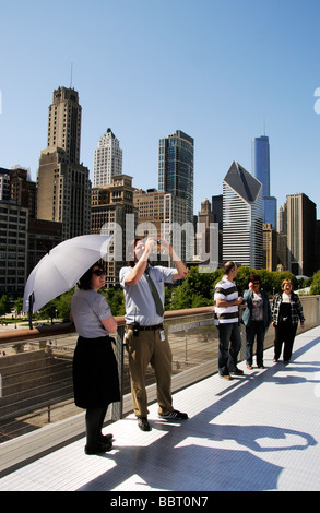 Die Nichols Bridgeway Zugang zu und von The Art Institute of Chicago Illinois USA Stadt Wolkenkratzer Stockfoto