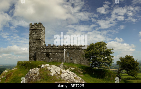 St. Michael de Rupe Church Brentor Dartmoor Devon Stockfoto