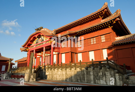 Außenansicht des Seiden Main Hall von Shuri Schloß Naha Okinawa Prefecture Japan Stockfoto