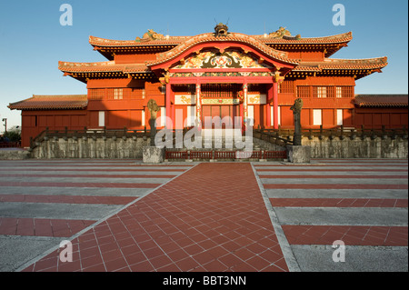 Außenansicht des Seiden Main Hall von Shuri Schloss Shurijo Castle Park Naha Okinawa Prefecture Japan Stockfoto