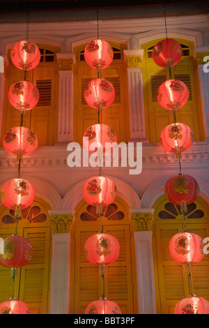 Laternen auf Pagoda Street in Chinatown Singapur Stockfoto