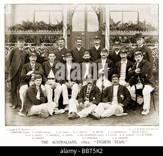 Australien-1893-Foto des Cricket team touring England für die Asche Reihe acht australischen Auswahl Stockfoto