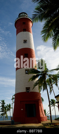 Leuchtturm Kovalam Beach, Kerala, Indien Stockfoto