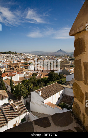 Vista Panorámica de Antequera Malaga Andalusien España Panorama Blick von Antequera Malaga Andalusien Spanien Stockfoto