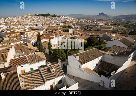 Vista Panorámica de Antequera Malaga Andalusien España Panorama Blick von Antequera Malaga Andalusien Spanien Stockfoto