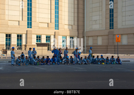 Dubai Burj Dubai Wanderarbeiter Gebäude das höchste Bauwerk der Welt Stockfoto