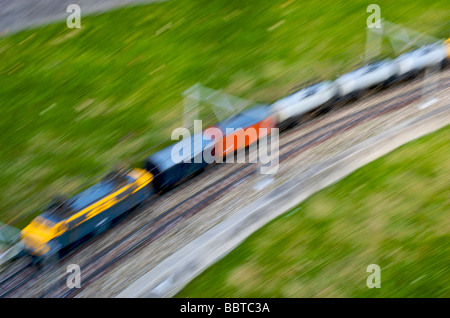 Niederländischen Eisenbahnen als replizierten in Madurodam Stockfoto