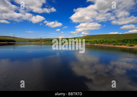 Baitings Reservoir in der Ryburn Tal, Ripponden, Calderdale, West Yorkshire, England, UK. Stockfoto