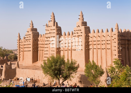 Große Moschee von Djenne, Djenné, Mopti Region, Niger im Landesinneren Delta, Mali, Westafrika Stockfoto