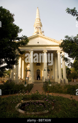 Str. Georges Kathedrale in Chennai, Indien, die für Gläubige in Madras im Jahre 1816 gebaut wurde. Stockfoto