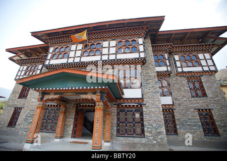 Nationale Bibliothek von Bhutan Gebäude Tashi Chho Dzong Thimphu Stockfoto