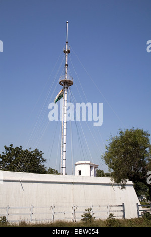 Der berühmte Fahnenstange im Fort St. George in Chennai, Indien, dieser Fahnenmast bei 150 ft (50 m) ist die höchste in Indien. Stockfoto