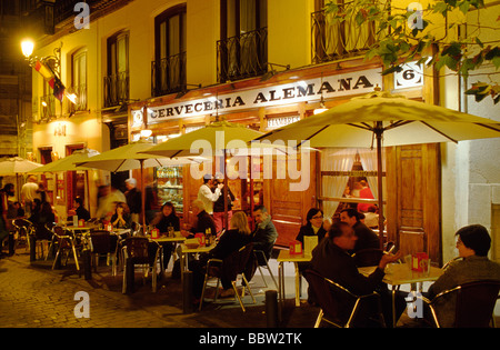 Pub und Street Café Cerveceria Alemana, Plaza Santa Ana, Madrid, Spanien, Europa Stockfoto