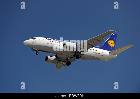 Boeing 737-500 der Fluggesellschaft Lufthansa Stockfoto