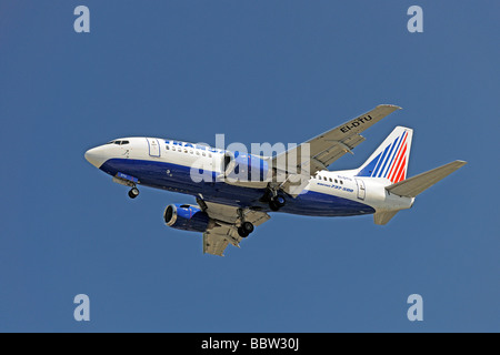 Boeing 737-500 der Fluggesellschaft Transaer Stockfoto