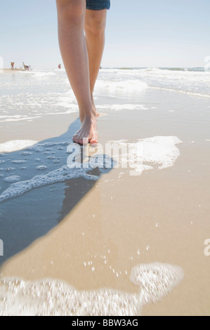 Detail-Füße und Beine am Strand Stockfoto
